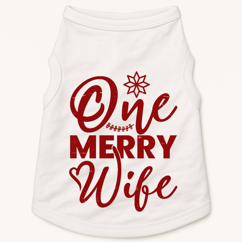 One Merry Wife Christmas Gift Doggie Tank