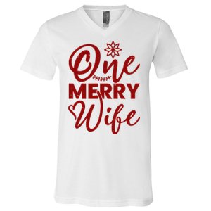 One Merry Wife Christmas Gift V-Neck T-Shirt