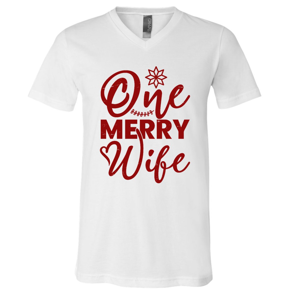 One Merry Wife Christmas Gift V-Neck T-Shirt