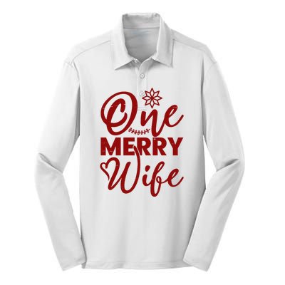 One Merry Wife Christmas Gift Silk Touch Performance Long Sleeve Polo