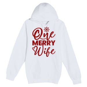 One Merry Wife Christmas Gift Premium Pullover Hoodie