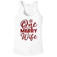 One Merry Wife Christmas Gift Ladies PosiCharge Competitor Racerback Tank