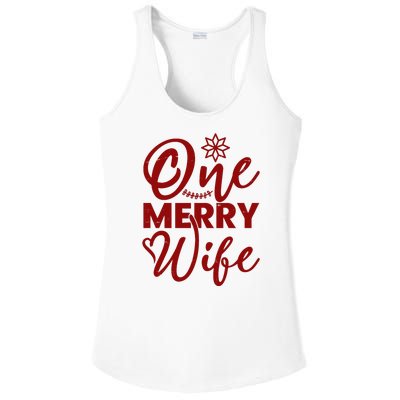 One Merry Wife Christmas Gift Ladies PosiCharge Competitor Racerback Tank