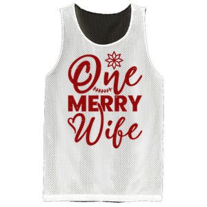 One Merry Wife Christmas Gift Mesh Reversible Basketball Jersey Tank