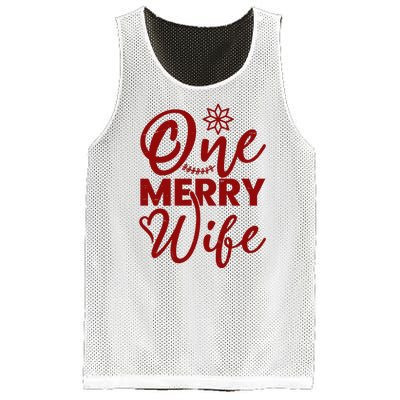 One Merry Wife Christmas Gift Mesh Reversible Basketball Jersey Tank