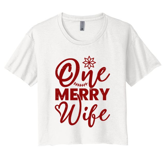 One Merry Wife Christmas Gift Crop Top