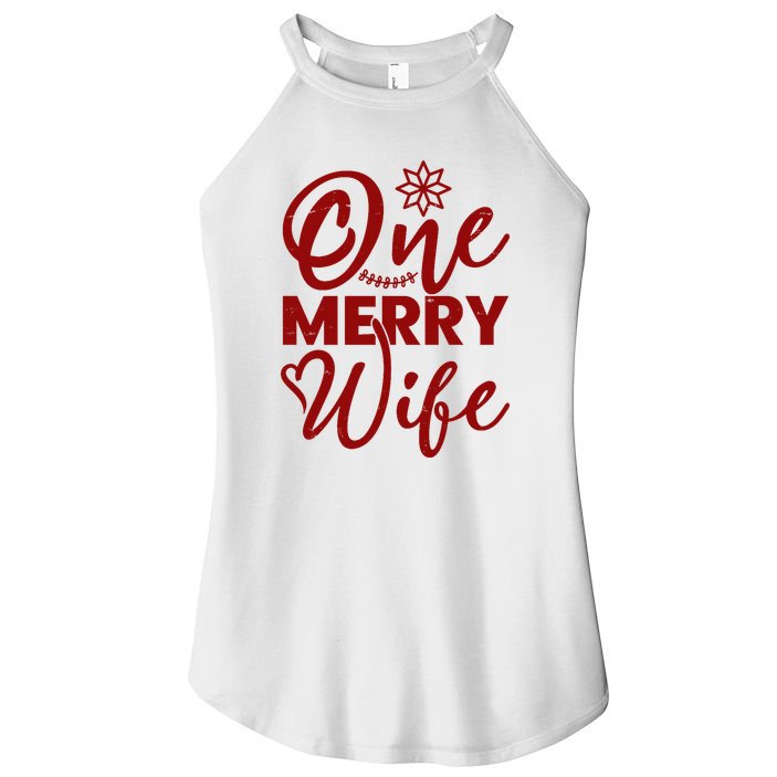 One Merry Wife Christmas Gift Women's Perfect Tri Rocker Tank
