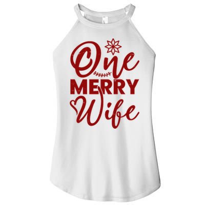 One Merry Wife Christmas Gift Women's Perfect Tri Rocker Tank