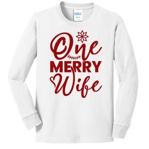 One Merry Wife Christmas Gift Kids Long Sleeve Shirt