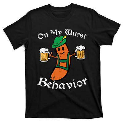 On My Wurst Behavior  Oktoberfest Beer Festival T-Shirt