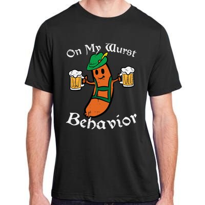 On My Wurst Behavior  Oktoberfest Beer Festival Adult ChromaSoft Performance T-Shirt