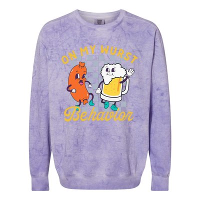 On My Wurst Behavior Colorblast Crewneck Sweatshirt