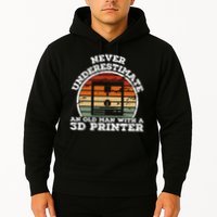 Old Man With A 3d Printer Funny 3d Printing Hoodie