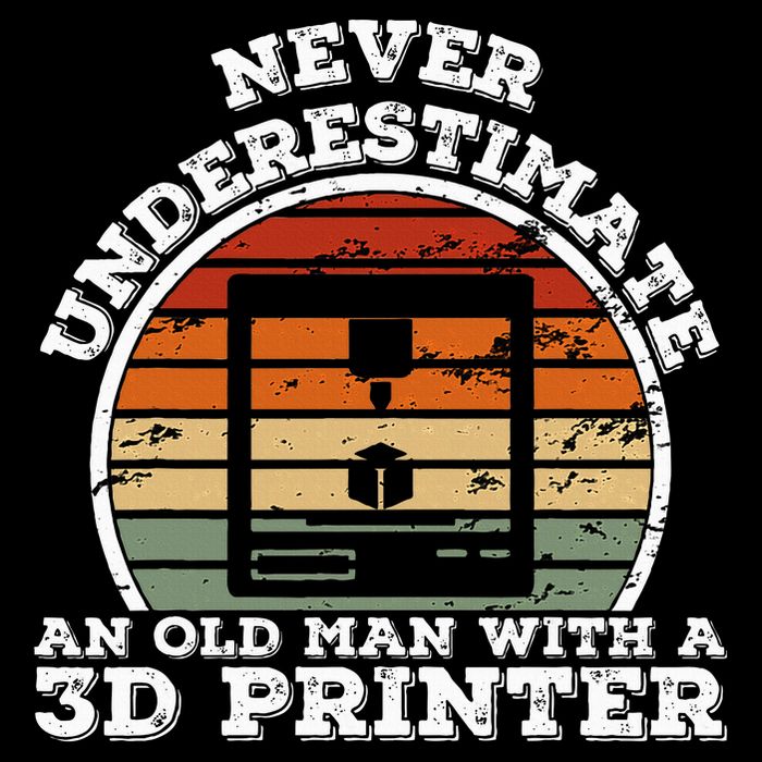Old Man With A 3d Printer Funny 3d Printing Mousepad