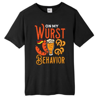 On My Wurst Behavior Funny Bavarian Oktoberfest Tall Fusion ChromaSoft Performance T-Shirt