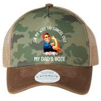 On My Way To Cancel Out My DadS Vote Mom Apparel Legacy Tie Dye Trucker Hat