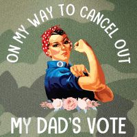 On My Way To Cancel Out My DadS Vote Mom Apparel Legacy Tie Dye Trucker Hat