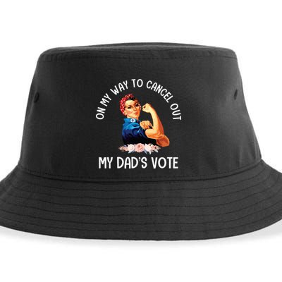 On My Way To Cancel Out My DadS Vote Mom Apparel Sustainable Bucket Hat
