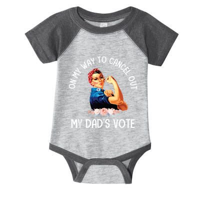 On My Way To Cancel Out My DadS Vote Mom Apparel Infant Baby Jersey Bodysuit