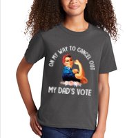 On My Way To Cancel Out My DadS Vote Mom Apparel Kids T-Shirt
