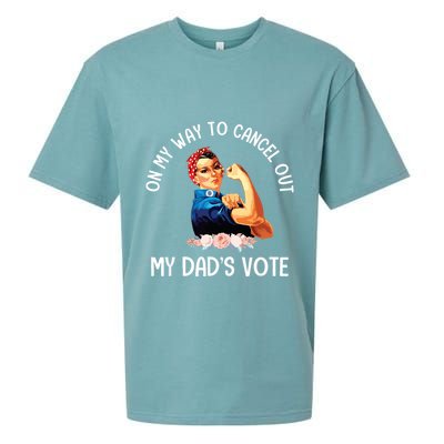 On My Way To Cancel Out My DadS Vote Mom Apparel Sueded Cloud Jersey T-Shirt