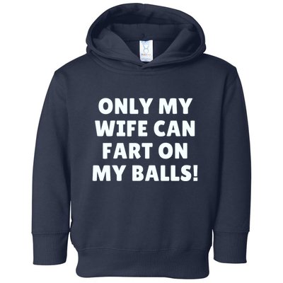 Only My Wife Can Fart On My Balls Toddler Hoodie