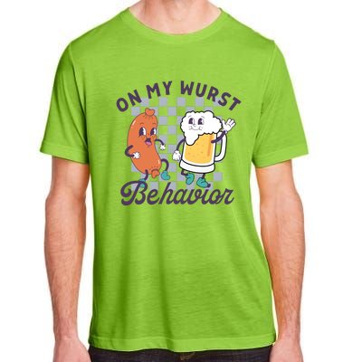 On My Wurst Behavior Funny Oktoberfest Drinking Team Adult ChromaSoft Performance T-Shirt