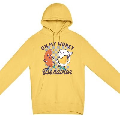 On My Wurst Behavior Funny Oktoberfest Drinking Team Premium Pullover Hoodie