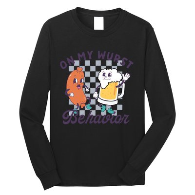 On My Wurst Behavior Funny Oktoberfest Drinking Team Long Sleeve Shirt