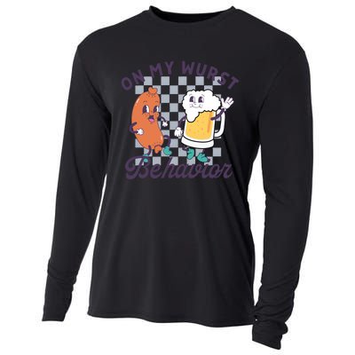 On My Wurst Behavior Funny Oktoberfest Drinking Team Cooling Performance Long Sleeve Crew