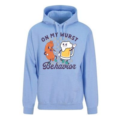 On My Wurst Behavior Funny Oktoberfest Drinking Team Unisex Surf Hoodie