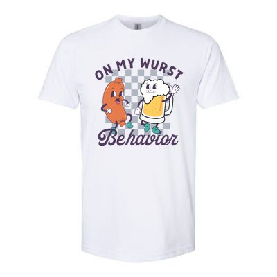 On My Wurst Behavior Funny Oktoberfest Drinking Team Softstyle CVC T-Shirt