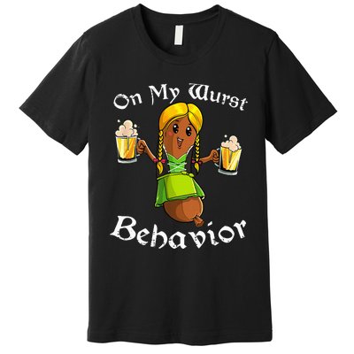 On My Wurst Behavior Oktoberfest German Premium T-Shirt