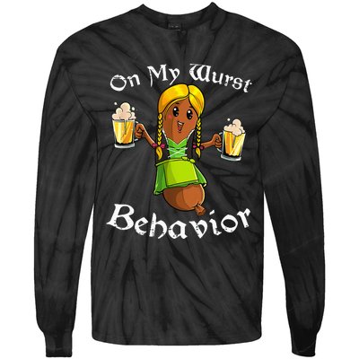 On My Wurst Behavior Oktoberfest German Tie-Dye Long Sleeve Shirt