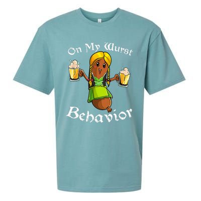 On My Wurst Behavior Oktoberfest German Sueded Cloud Jersey T-Shirt