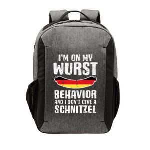 On My Wurst Behavior Dont Give Schnitzel Funny Oktoberfest Vector Backpack