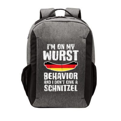 On My Wurst Behavior Dont Give Schnitzel Funny Oktoberfest Vector Backpack