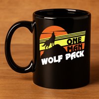 One Man Wolf Pack 11oz C Handle Ceramic Mug