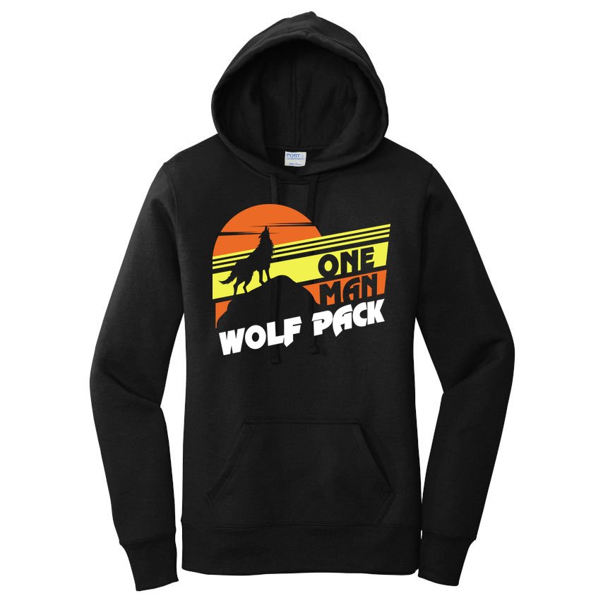 One Man Wolf Pack Women's Pullover Hoodie