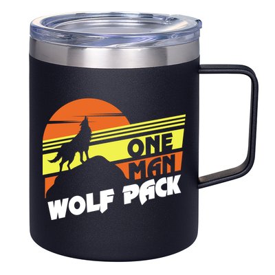 One Man Wolf Pack 12oz Stainless Steel Coffee Mug
