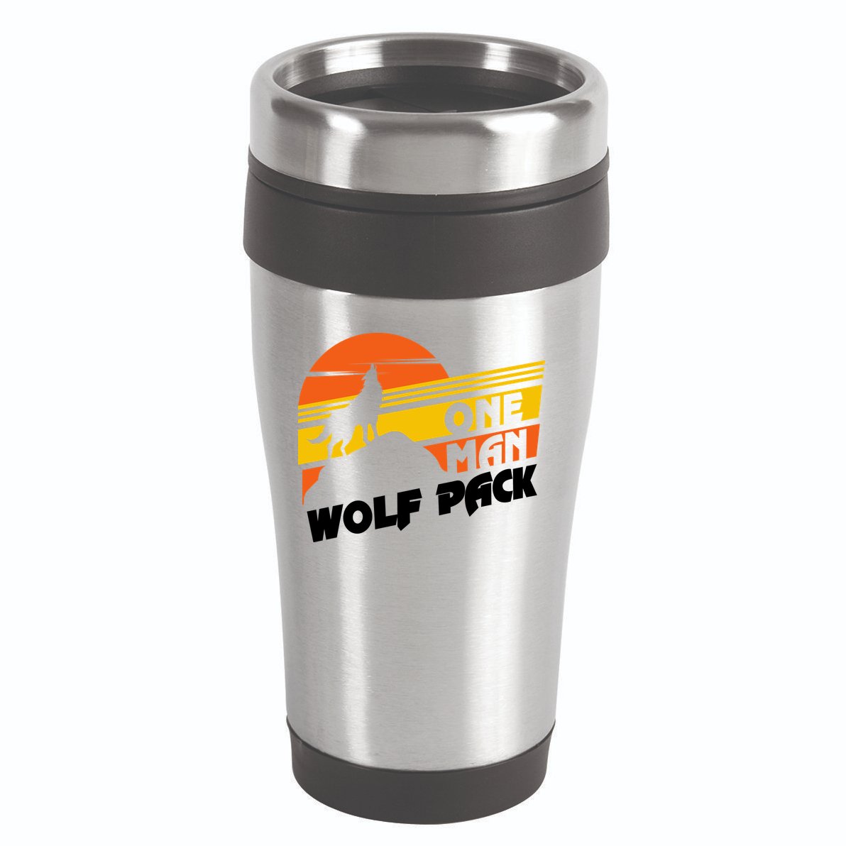 One Man Wolf Pack 16oz Travel Tumbler