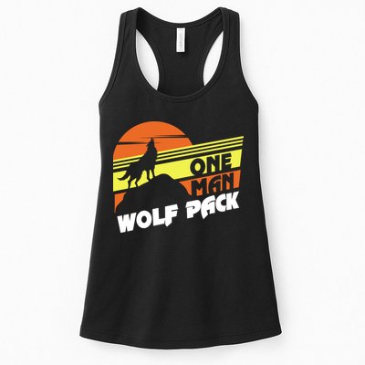 One Man Wolf Pack Womens Tank Top