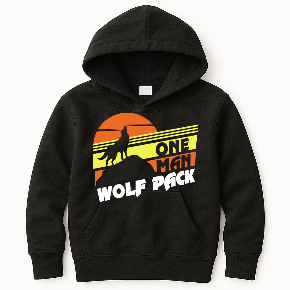 One Man Wolf Pack Kids Hoodie
