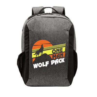One Man Wolf Pack Vector Backpack
