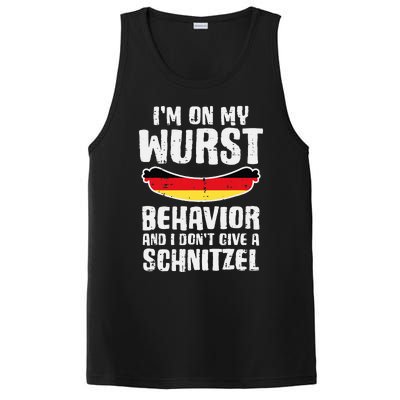 On My Wurst Behavior Dont Give Schnitzel Funny Oktoberfest PosiCharge Competitor Tank