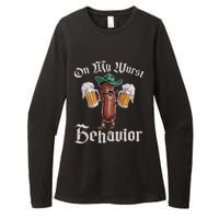 On My Wurst Behavior Funny Oktoberfest Womens CVC Long Sleeve Shirt