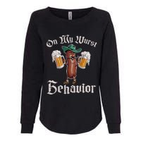 On My Wurst Behavior Funny Oktoberfest Womens California Wash Sweatshirt