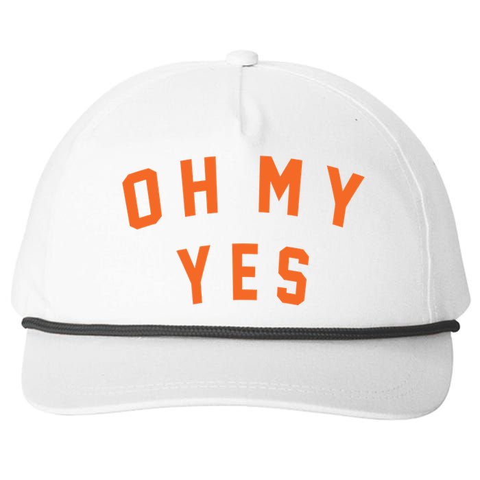 Oh My Yes Snapback Five-Panel Rope Hat