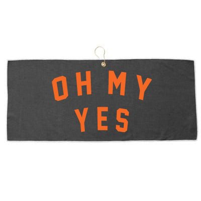 Oh My Yes Large Microfiber Waffle Golf Towel