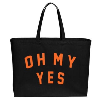 Oh My Yes Cotton Canvas Jumbo Tote